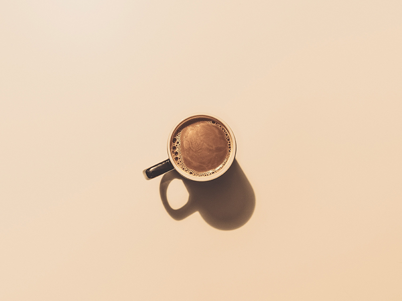 Coffee against background