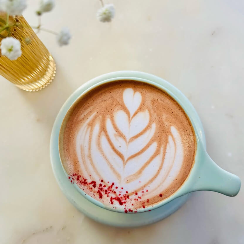 latte on table